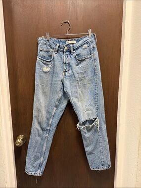 Zara Light Blue Ripped Men's Jeans